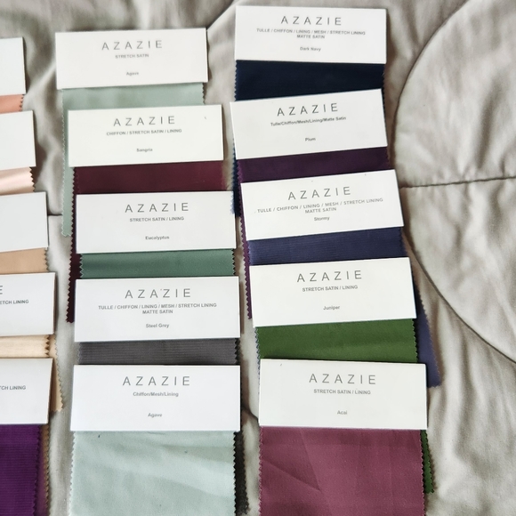 Azazie Fabric Sample Pack Various Colors - Picture 2 of 5